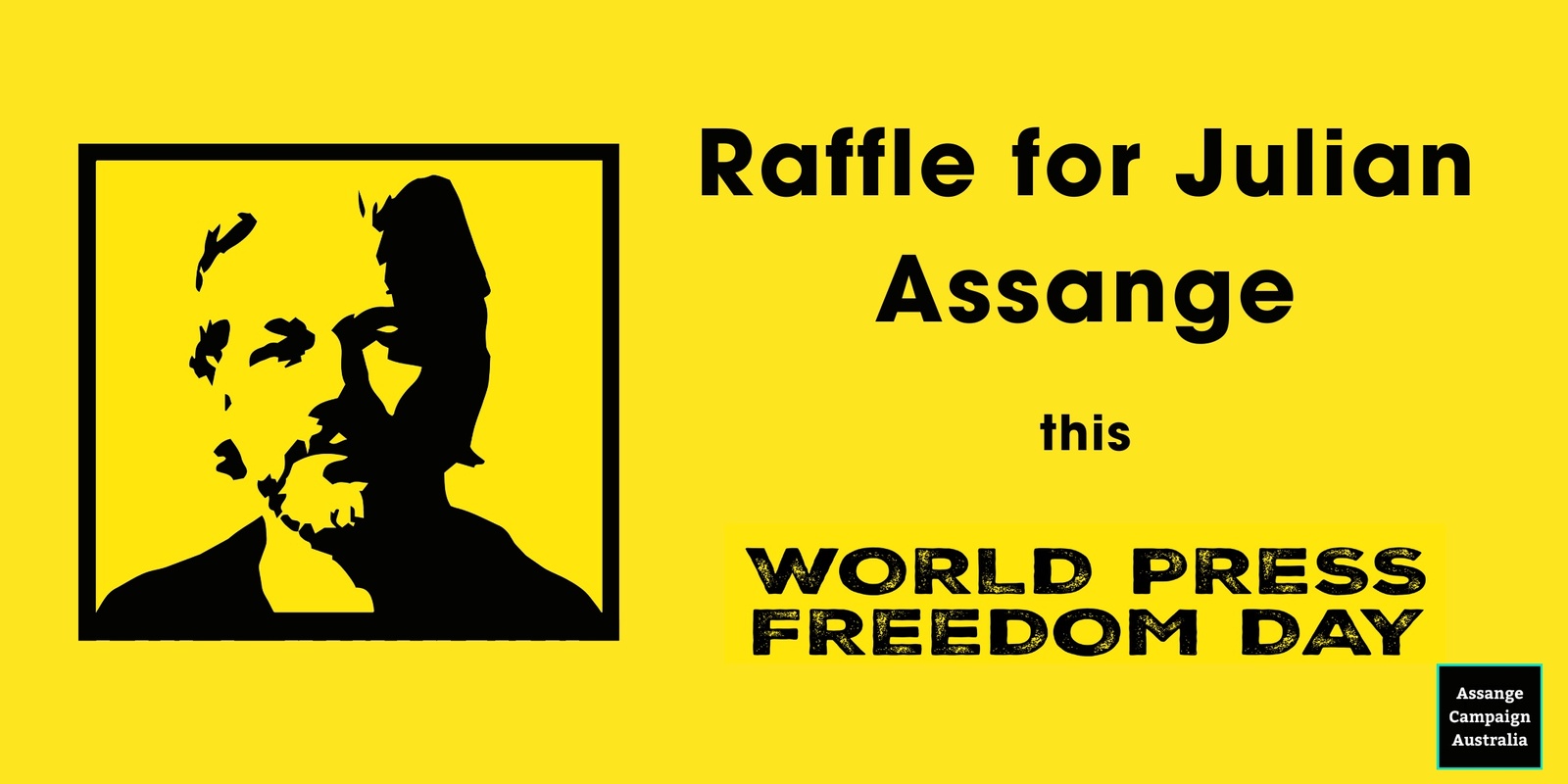 Banner image for Raffle for Julian Assange on World Press Freedom Day