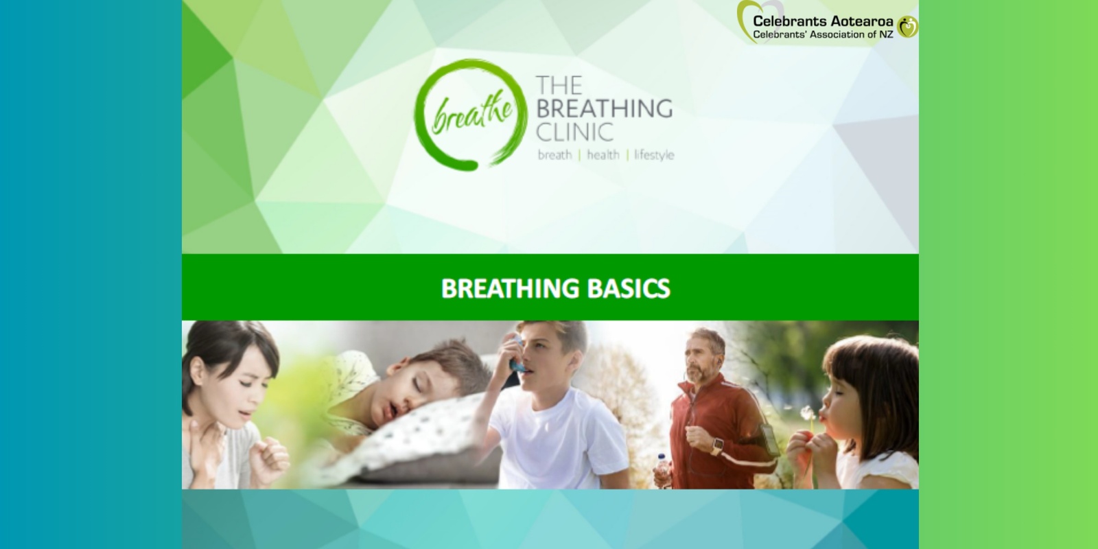 Banner image for Breathing basics for Celebrants, family, and friends