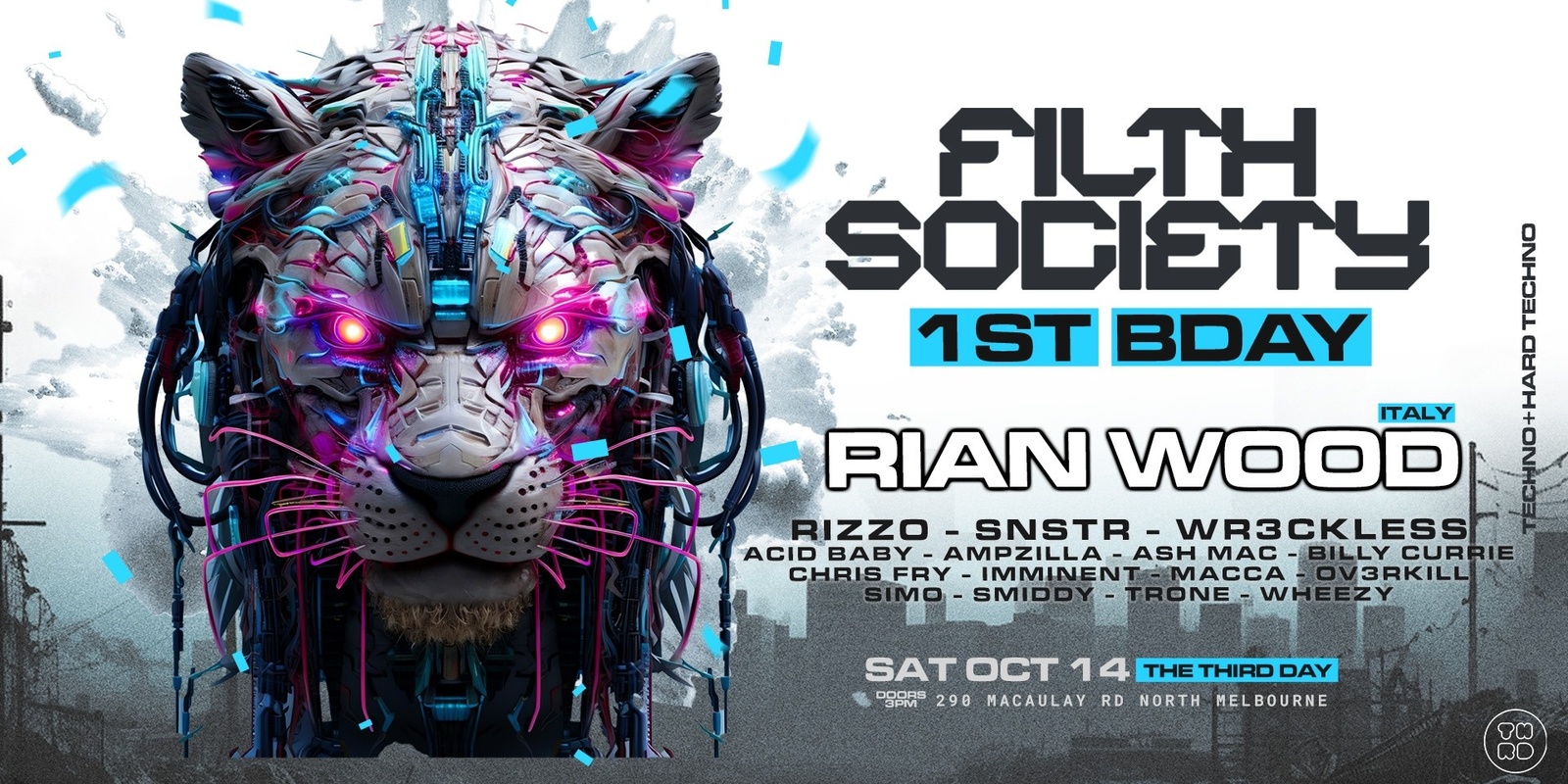 Banner image for FILTH SOCIETY 1ST BIRTHDAY ft. RIAN WOOD (Italy)