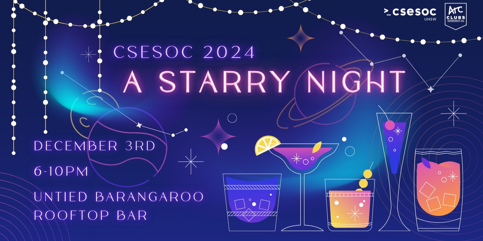 Banner image for CSESoc Presents: SOCTAIL, A Starry Night 🌌 