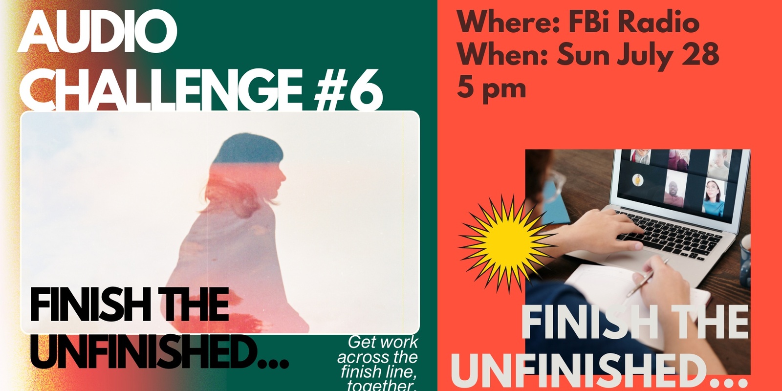 Banner image for Audio Club Challenge #6 - Finish the unfinished... @ FBi Radio