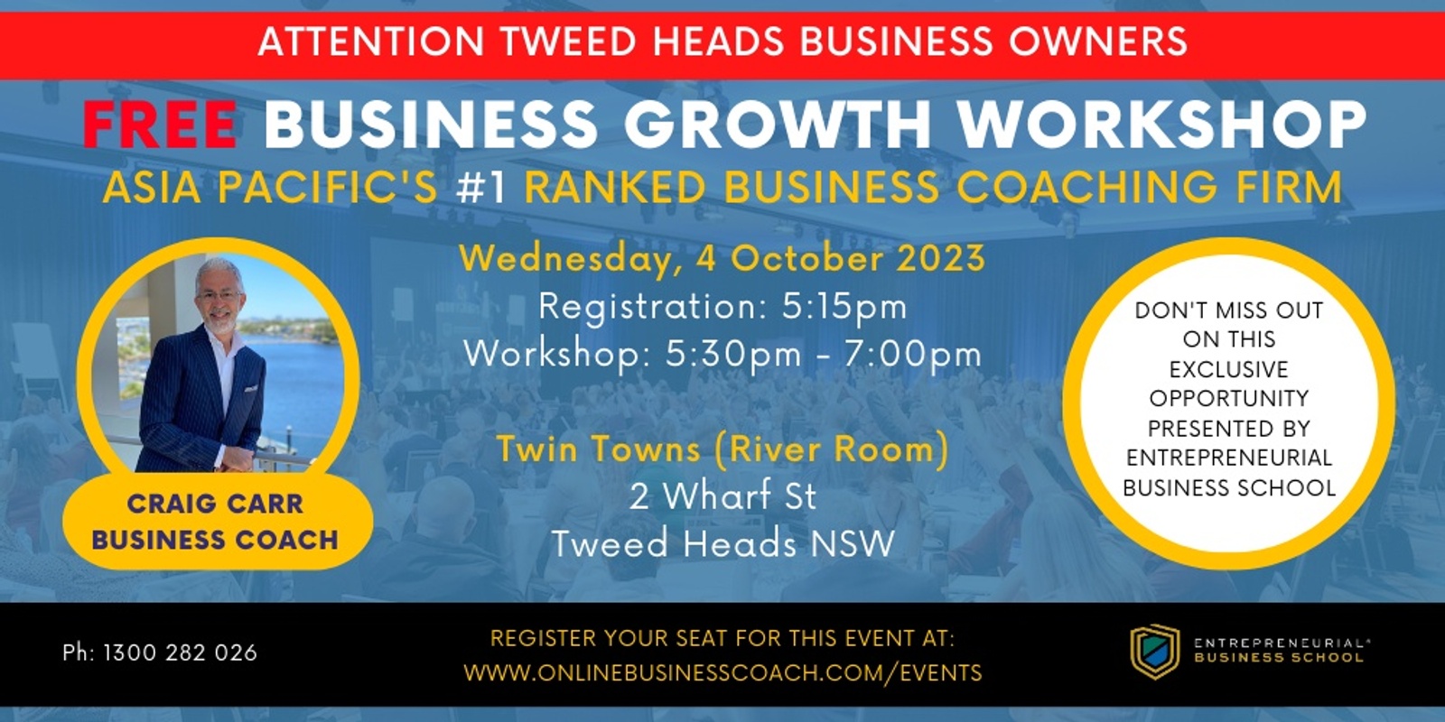 Banner image for Free Business Growth Workshop - Tweed Heads (local time)
