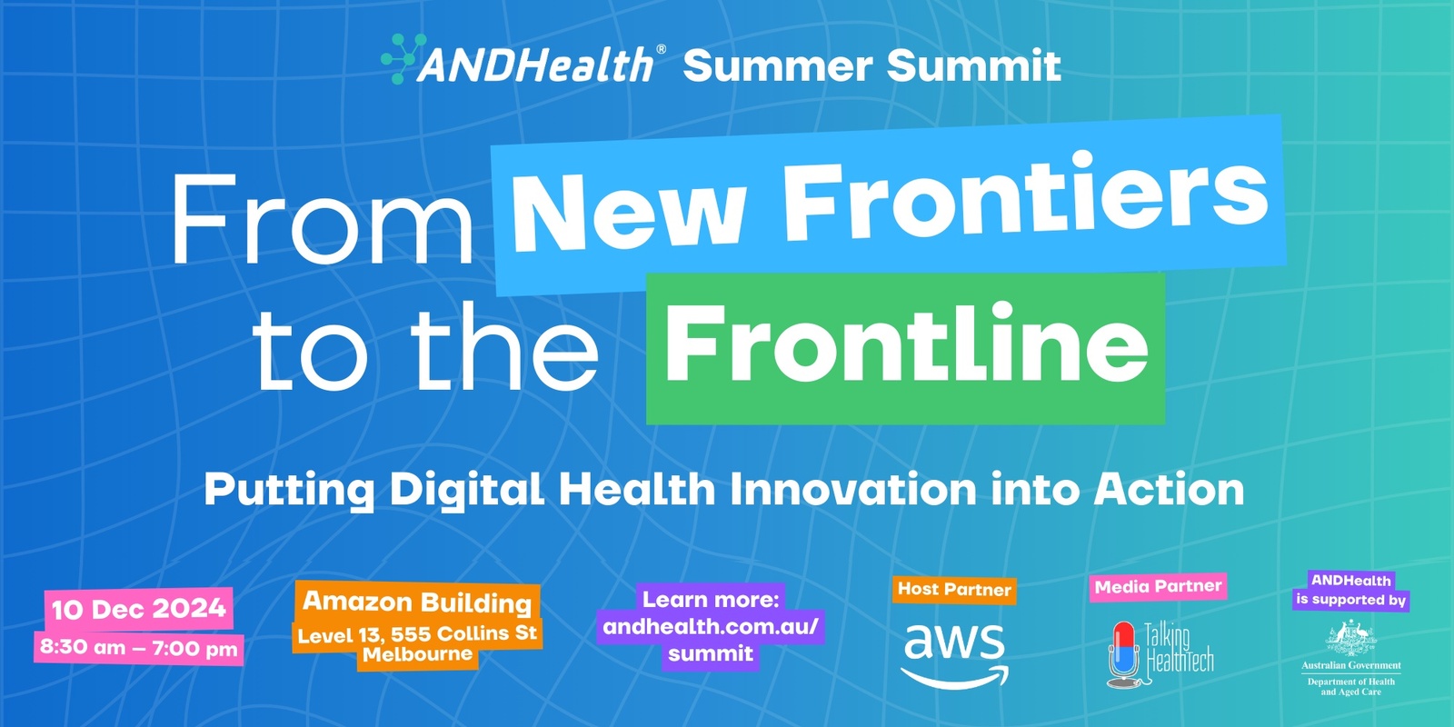 Banner image for  ANDHealth Summit - From New Frontiers to the Frontline