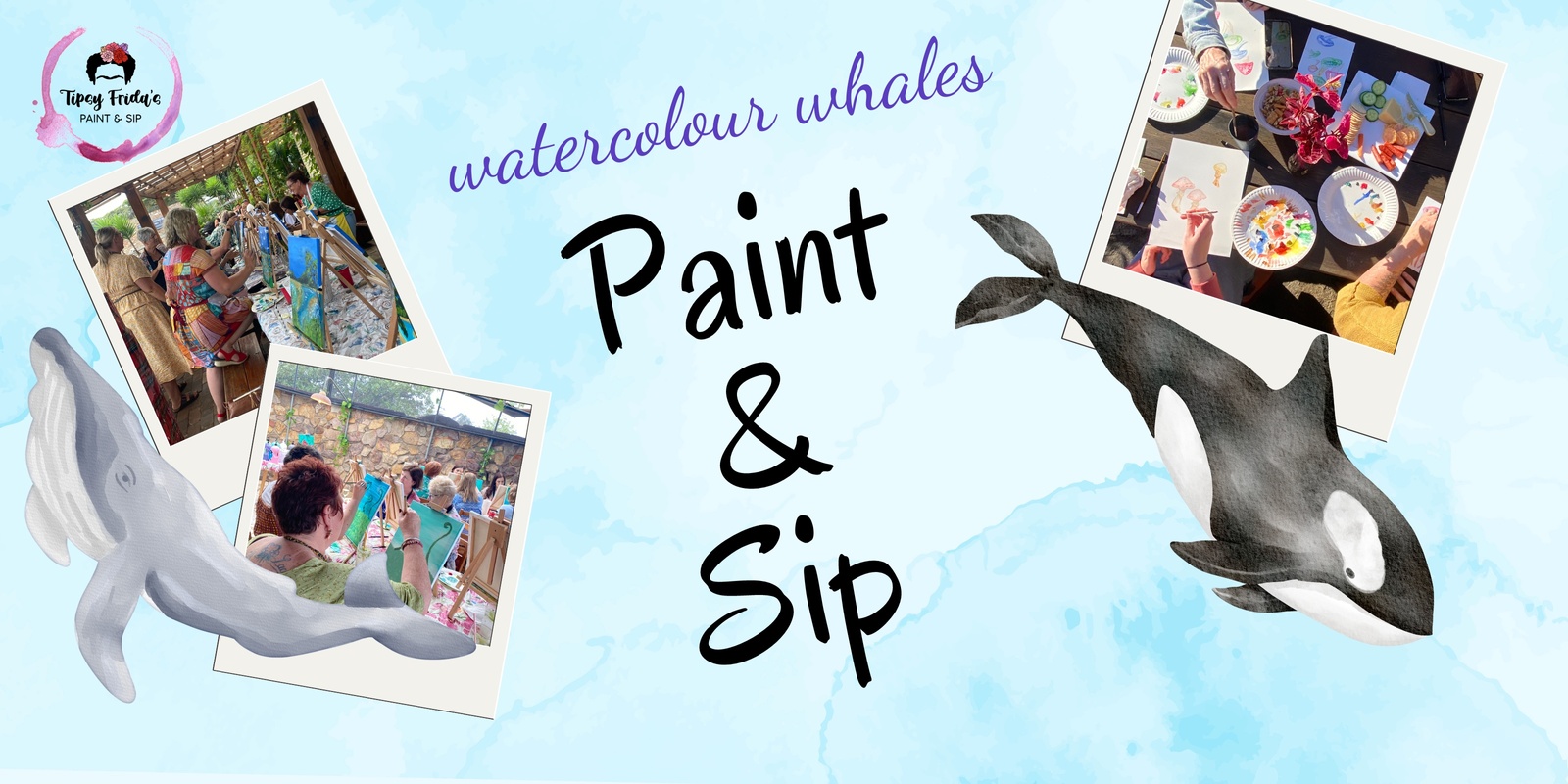 Banner image for Watercolour Whales Paint & Sip - Bodalla