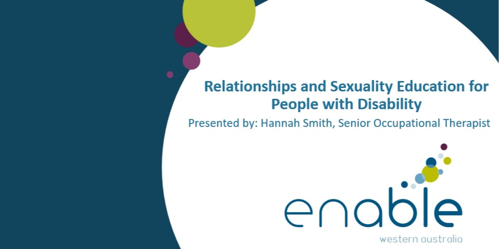 Banner image for Bunbury Enable WA Workshop - Relationships and Sexuality Education for People with Disability 