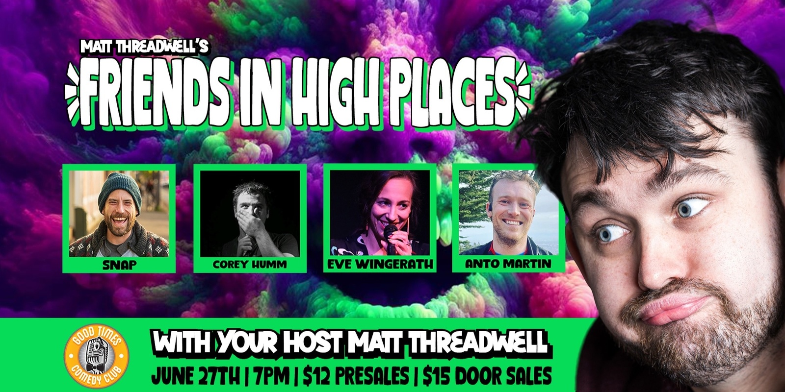 Banner image for Friends in High Places - Hosted by Matt Threadwell