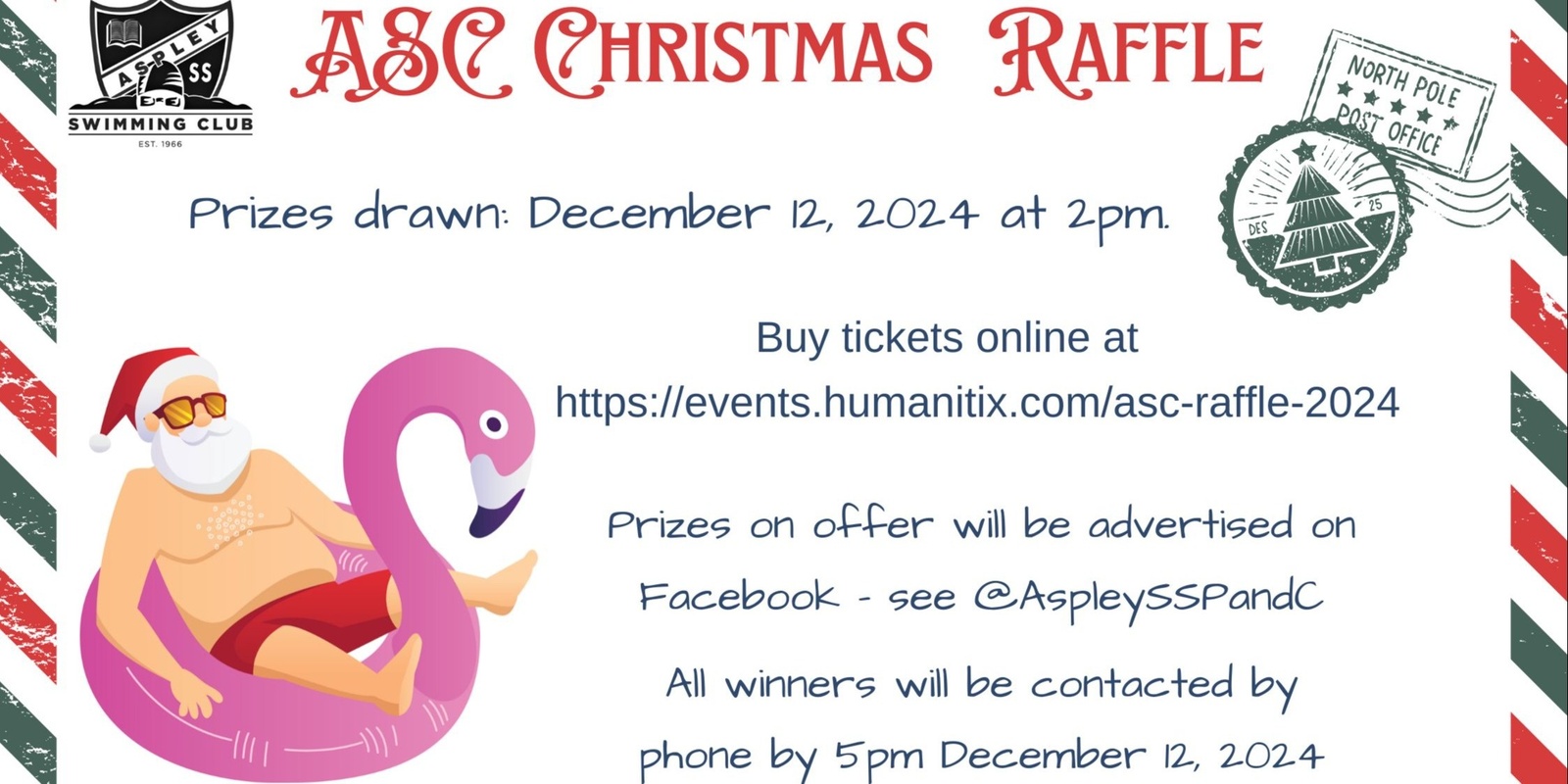 Banner image for Aspley Swimming Club Christmas Raffle 2024