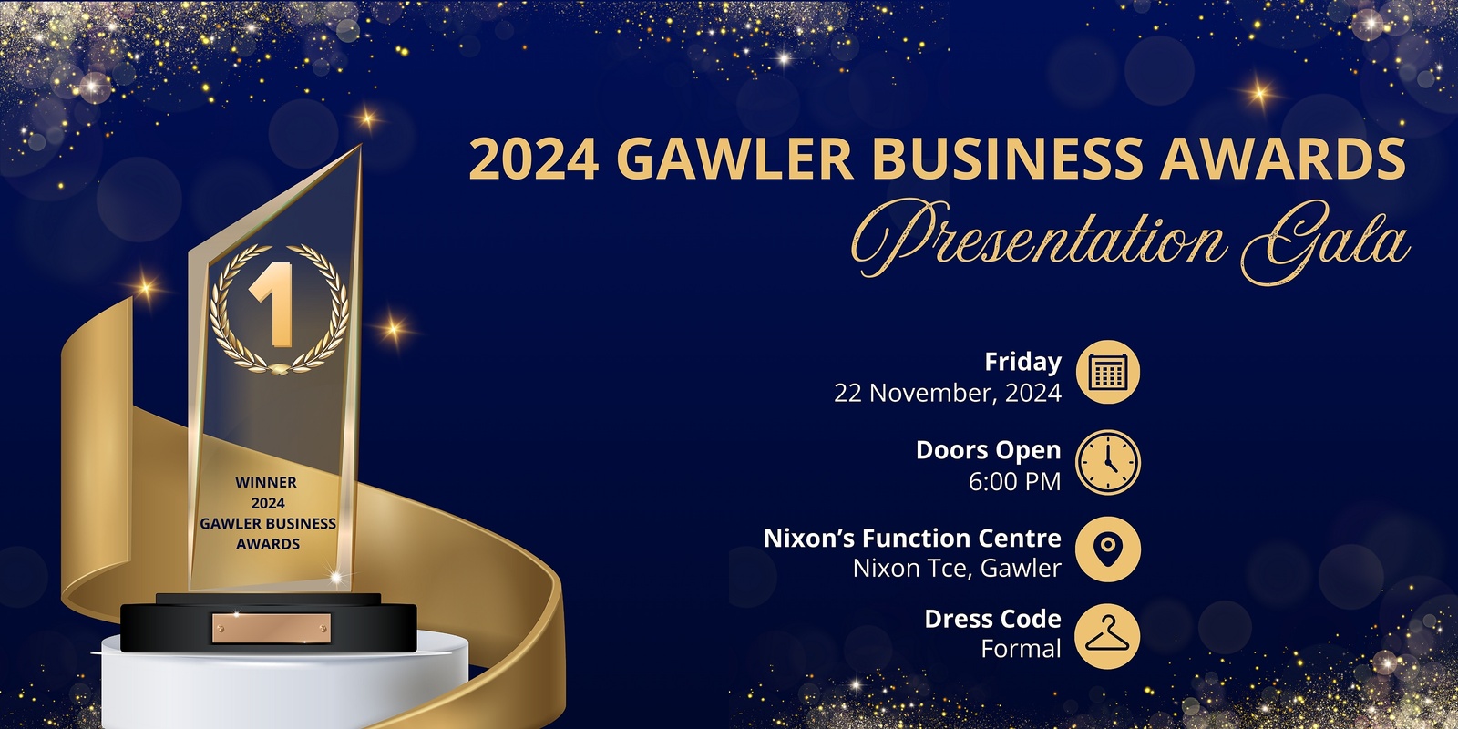 Banner image for 2024 Gawler Business Awards - Presentation Gala 