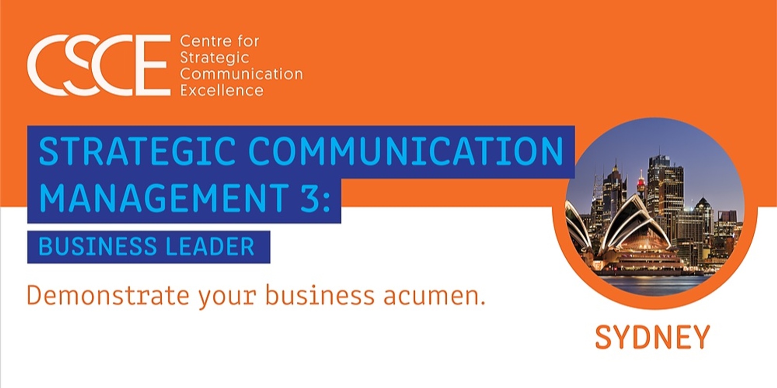 Banner image for Strategic Communication Management 3: Business Leader