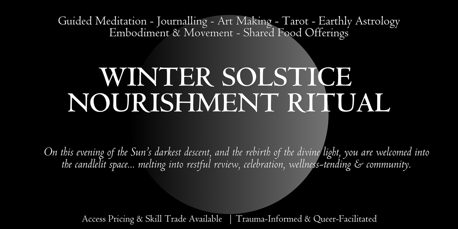 Winter Solstice Nourishment Ritual - In Person