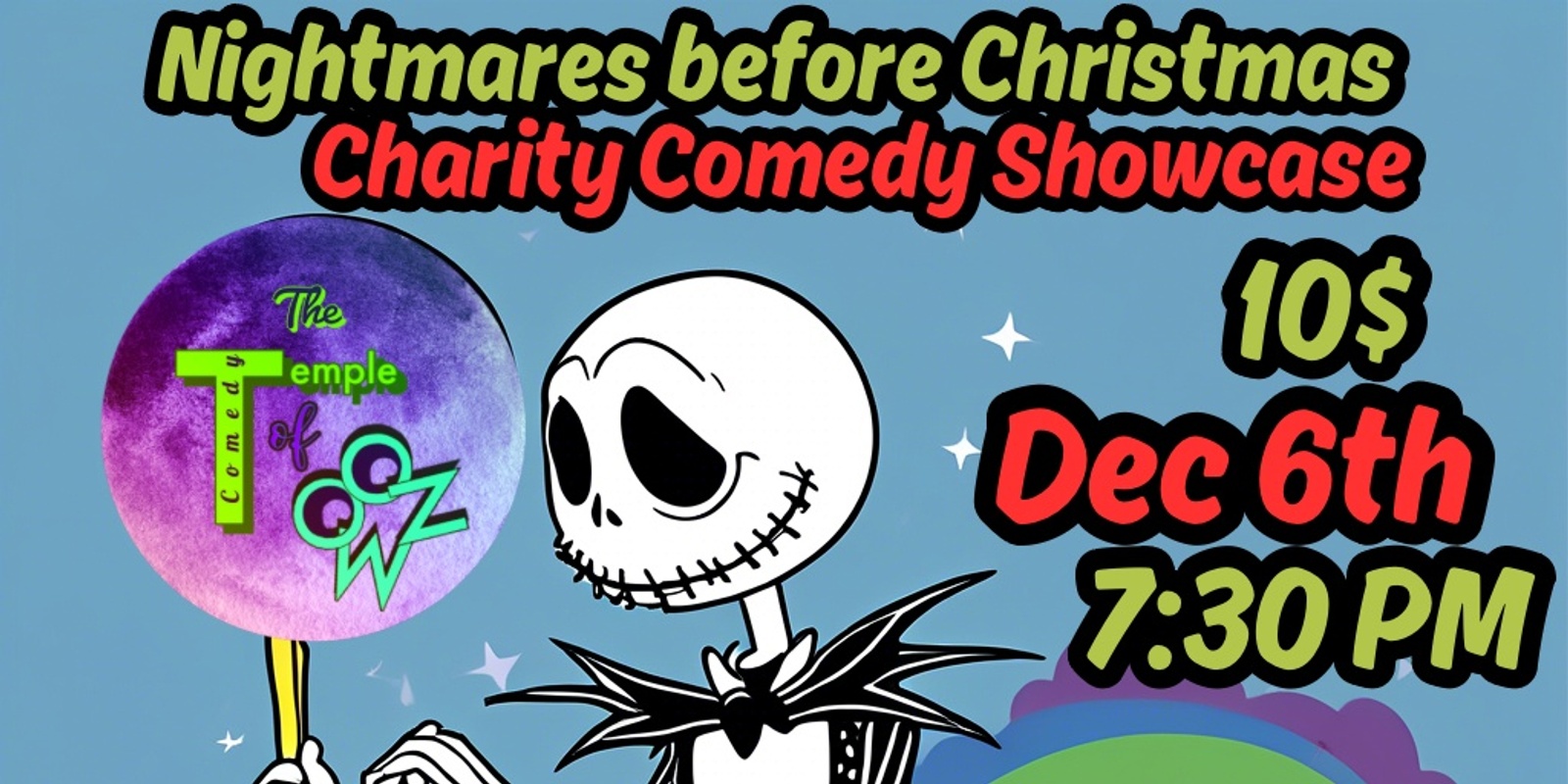 Banner image for Nightmares before Christmas Comedy Charity Show on Munjoy Hill