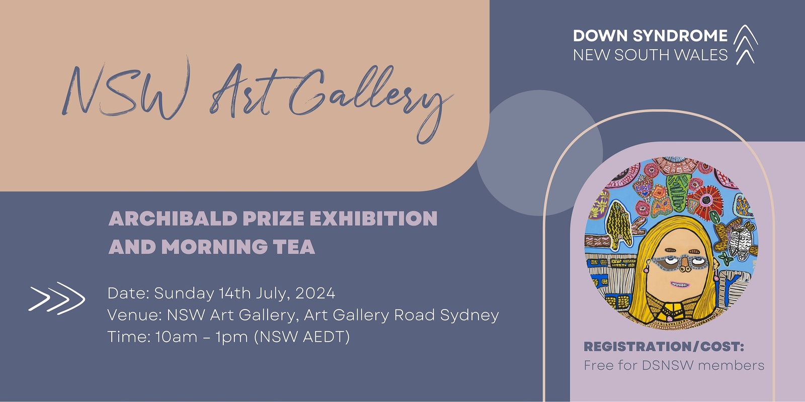 Banner image for Member Event - Art Gallery NSW - Archibald Prize Morning Tea