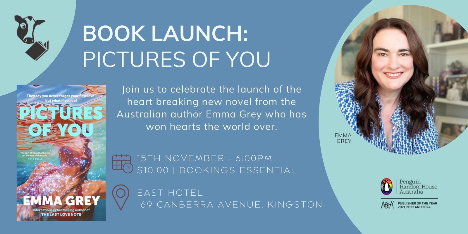 Banner image for Book Launch: Pictures of You by Emma Grey