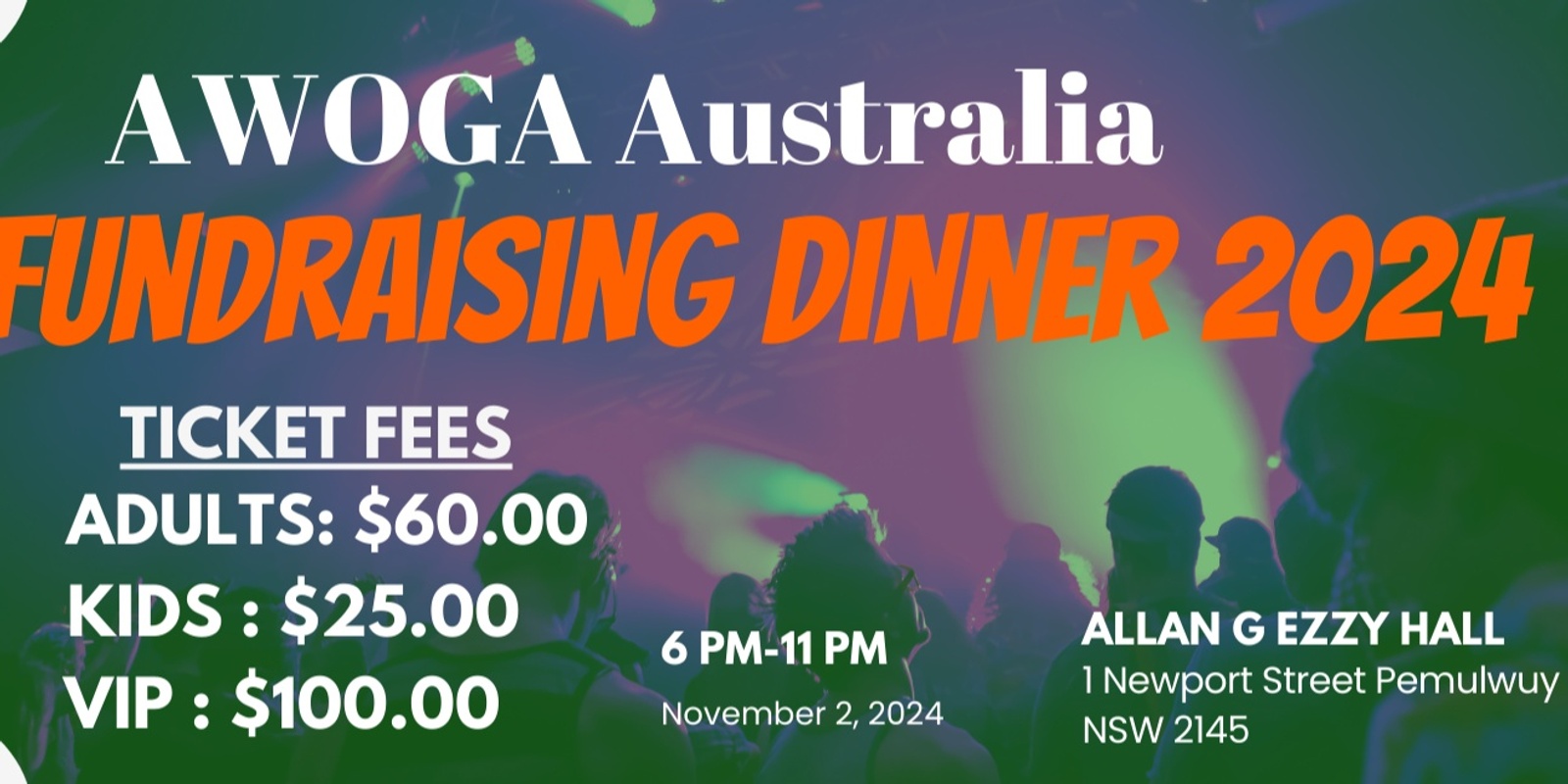 Banner image for AWOGA Australia 2024 Fundraising Dinner and Dance 