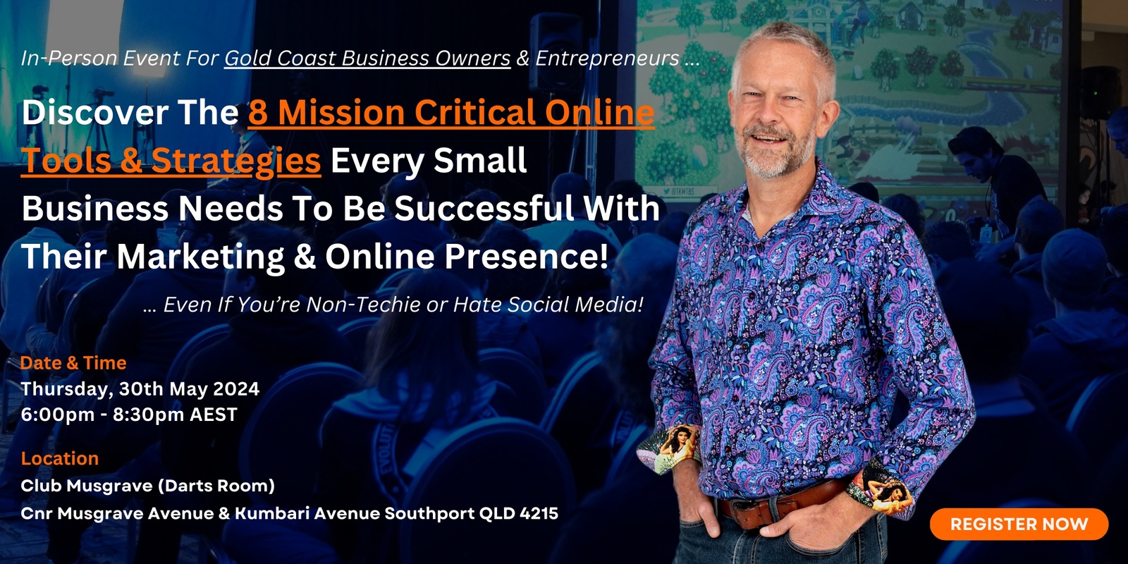Banner image for Discover The 8 Mission Critical Online Tools & Strategies Every Small Business Needs To Be Successful With Their Marketing & Online Presence!