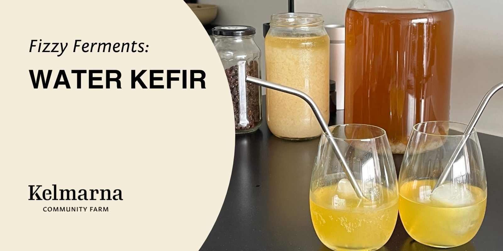 Banner image for Fizzy Ferments: Making Water Kefir with Amy Yalland (March 2024)