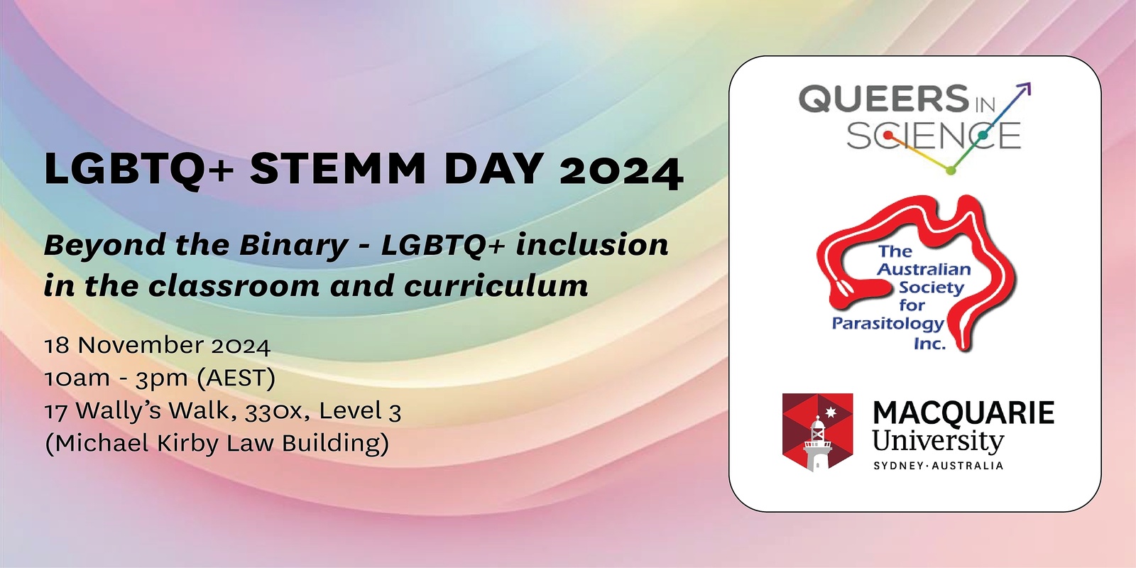 Banner image for LGBTQIA+ STEMM DAY 2024