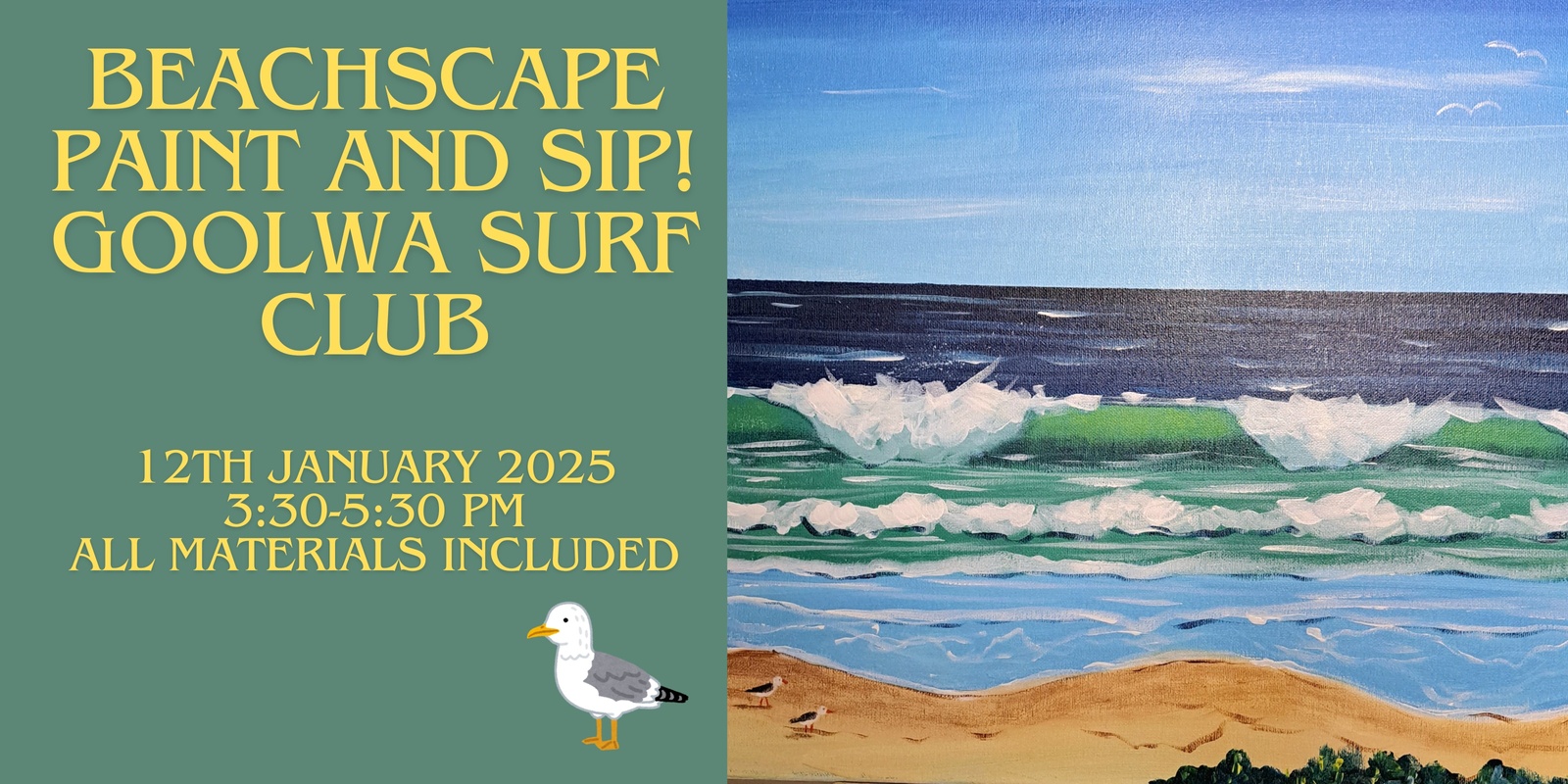 Banner image for Beachscape Paint and Sip - Goolwa