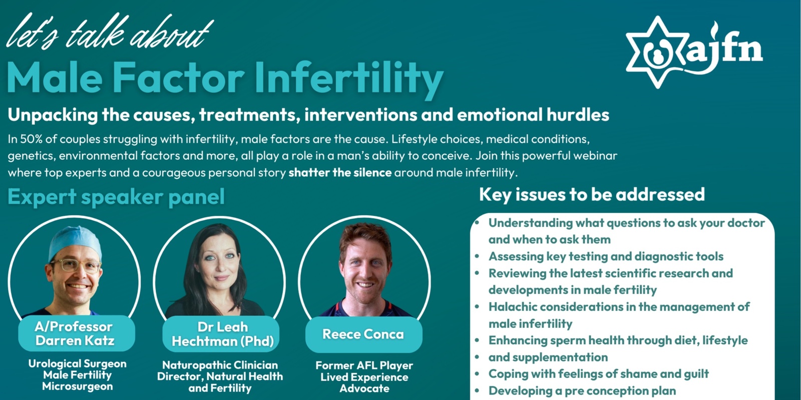 Banner image for Let's Talk About Male Factor Infertility Webinar