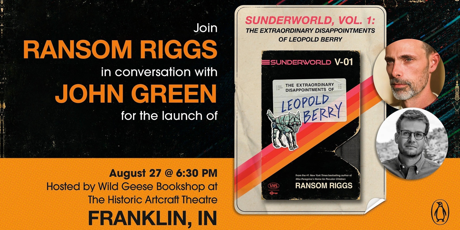 Banner image for Ransom Riggs at The Historic Artcraft Theatre