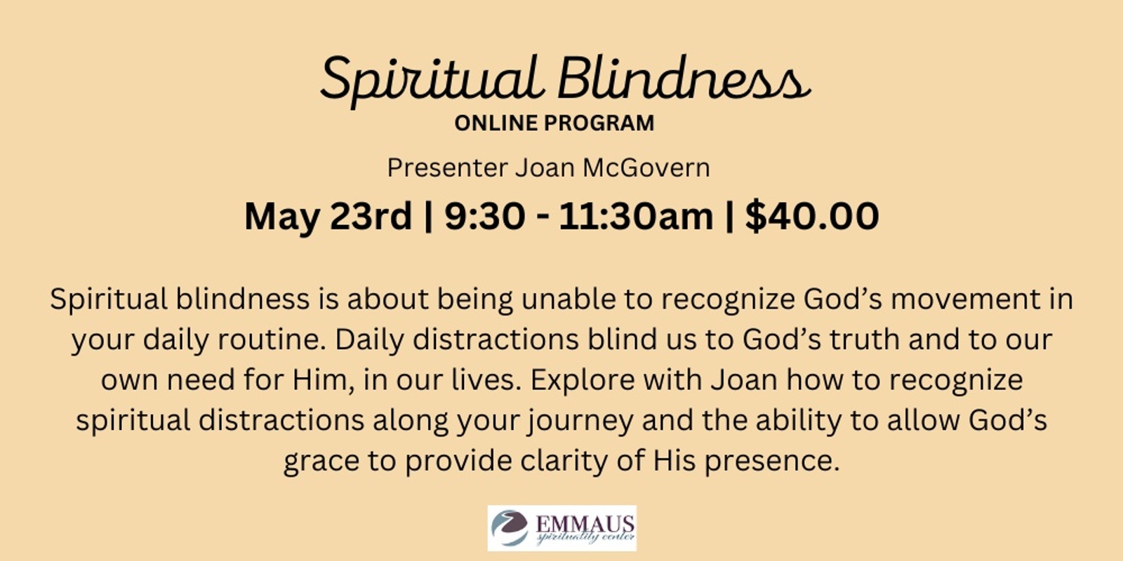 Banner image for Spiritual Blindness