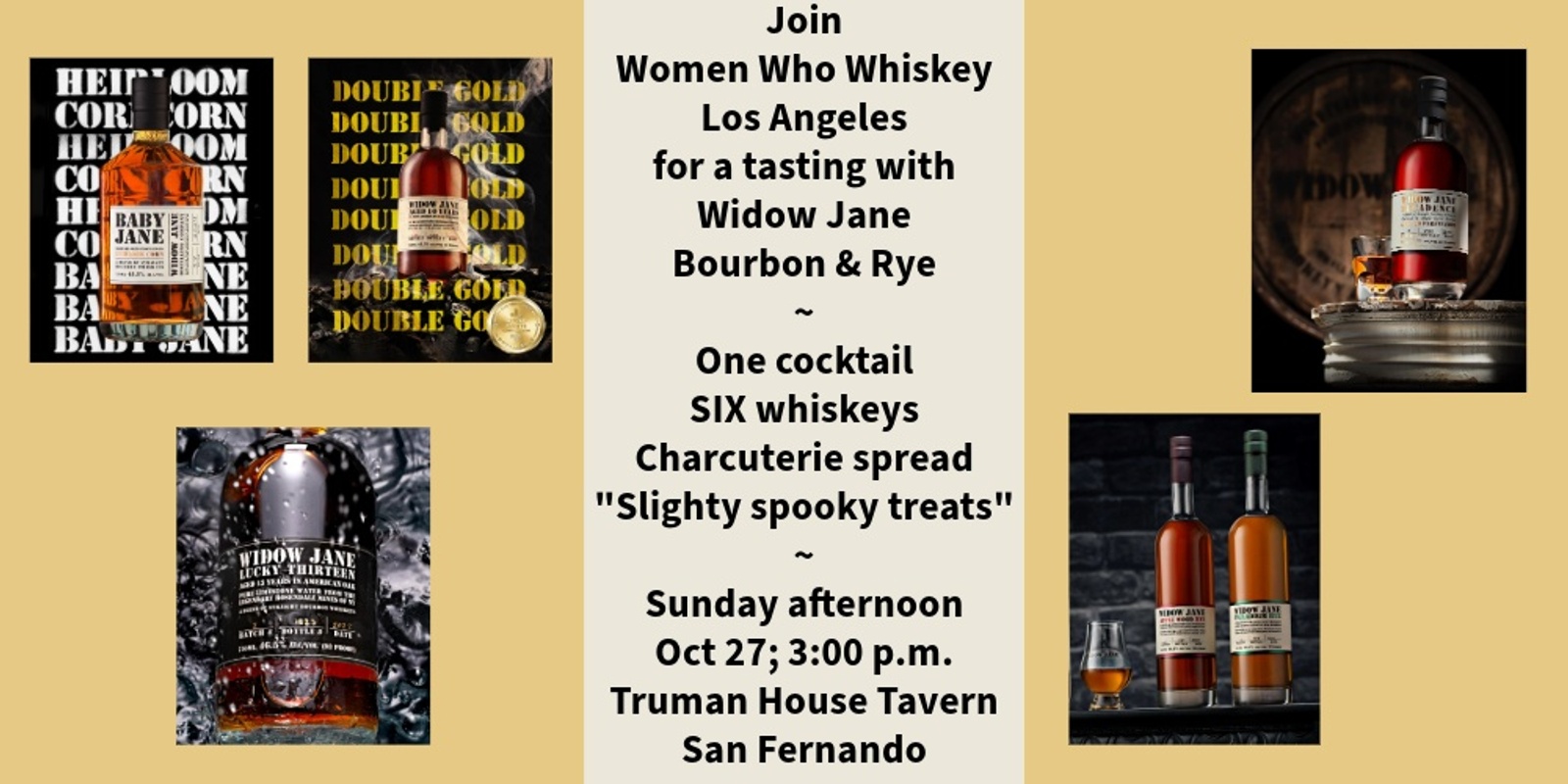 Banner image for SIX Widow Jane Bourbon & Rye Whiskeys at Truman House Tavern