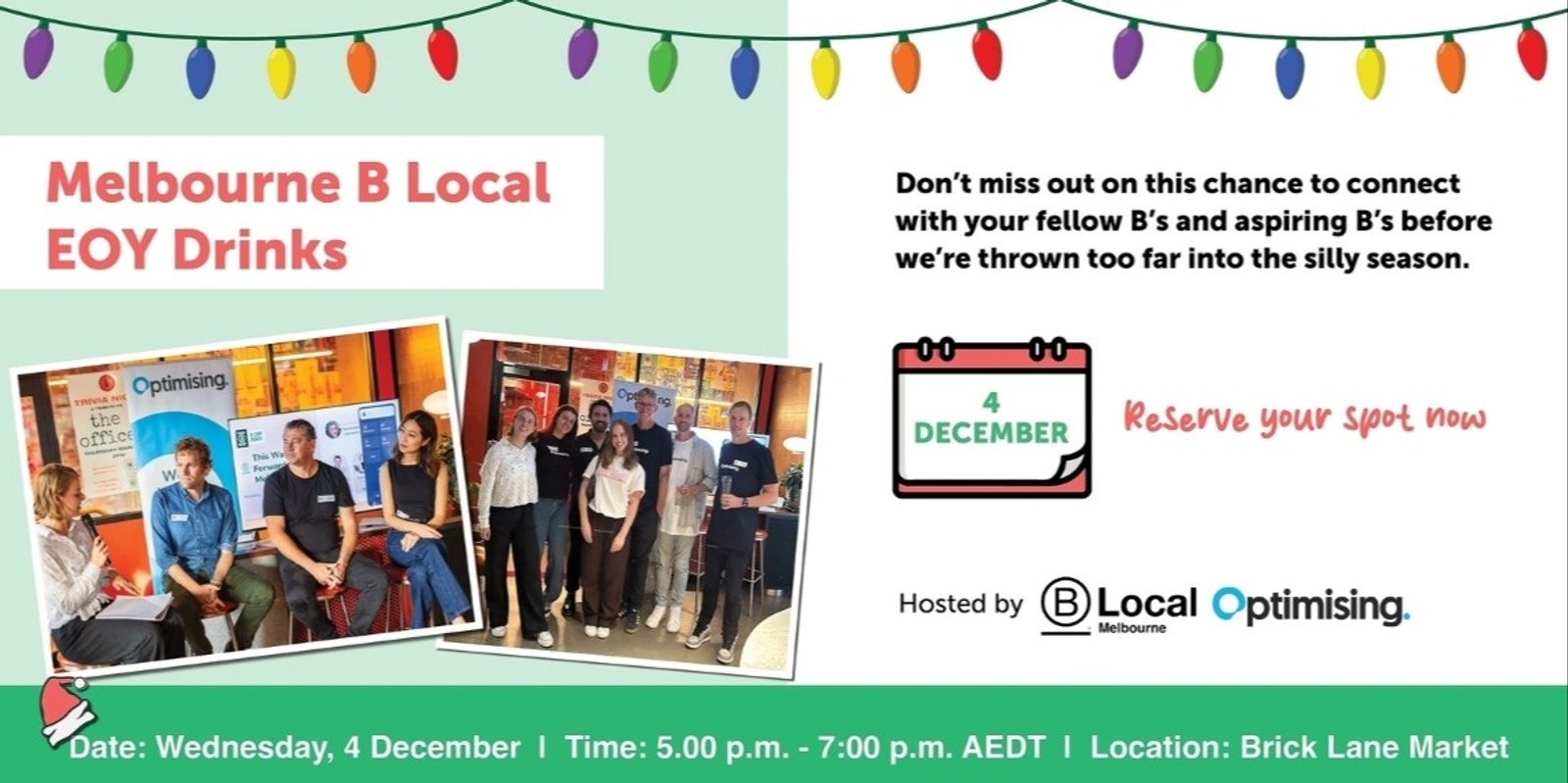 Banner image for Melbourne B Local EOY Drinks