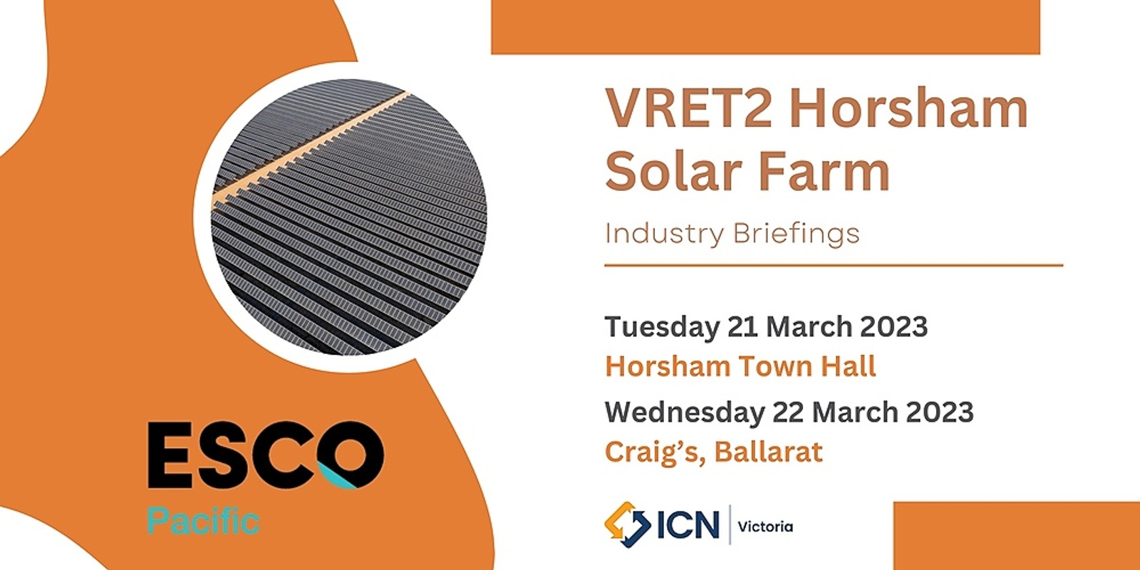 Banner image for Project Industry Briefing: VRET2 Horsham Solar Farm - Horsham