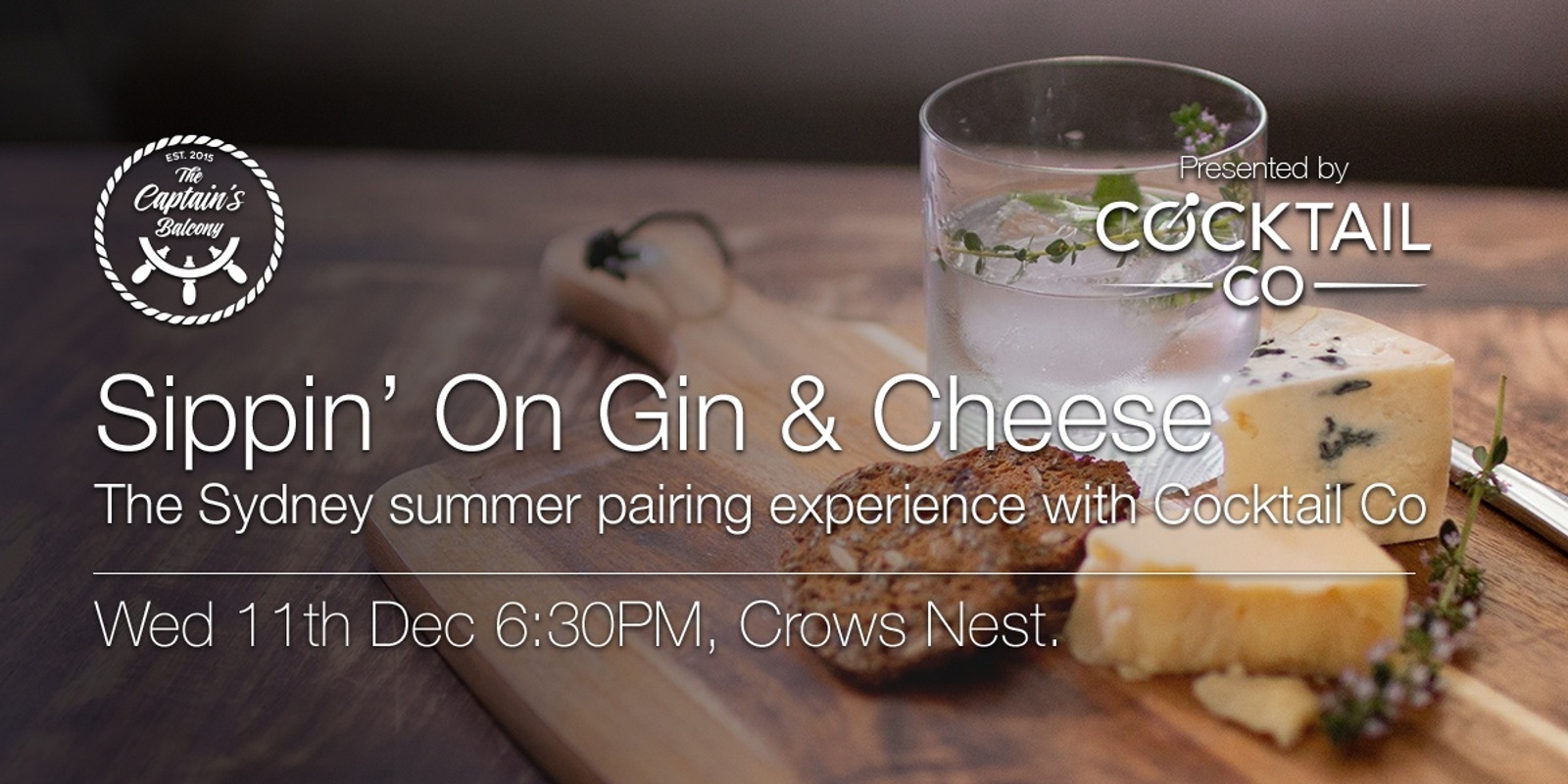 Banner image for Sippin' On Gin & Cheese