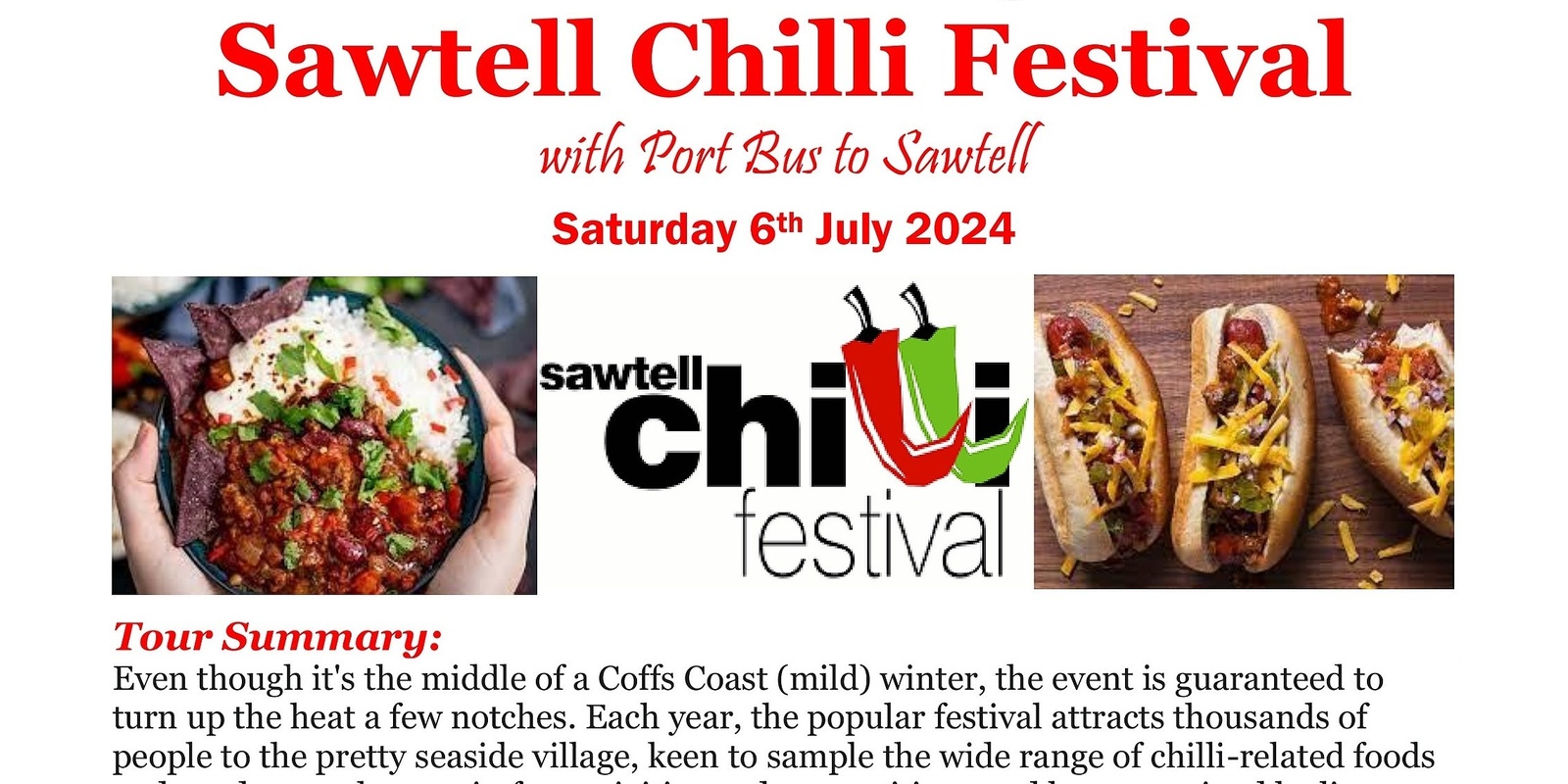 Banner image for Sawtell Chilli Festival Transport