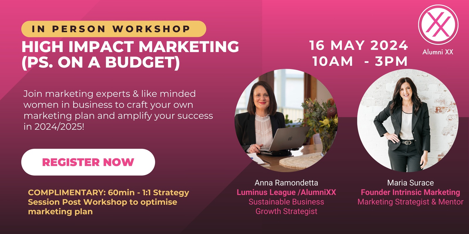 Banner image for High Impact Marketing (On A Budget) - Hands On Workshop for Women In Business