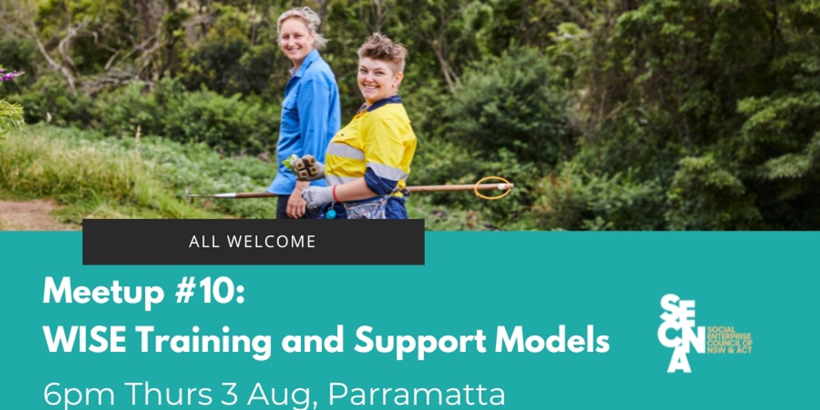 Banner image for SECNA Monthly Meetup #10: Work-Integrated Social Enterprises: Training and Support Models