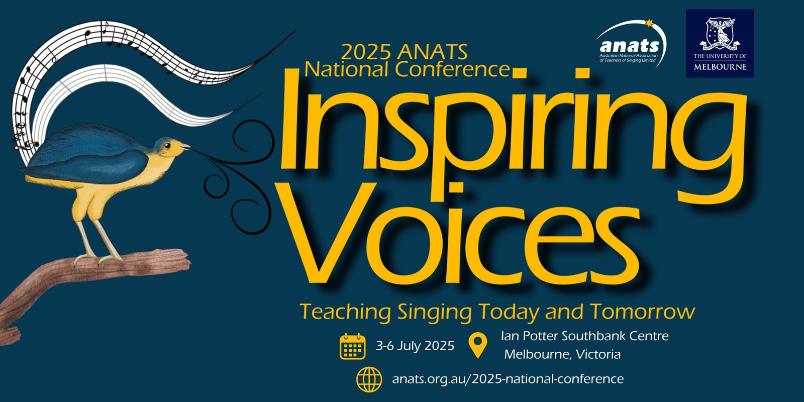 Banner image for 2025 ANATS National Conference - Inspiring Voices: Teaching Singing Today and Tomorrow