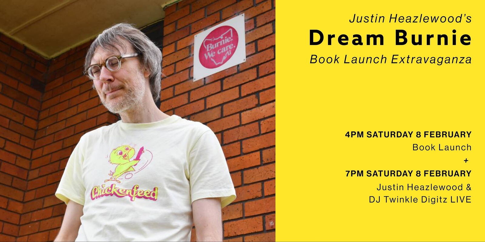 Banner image for Justin Heazlewood’s Dream Burnie Book Launch Extravaganza