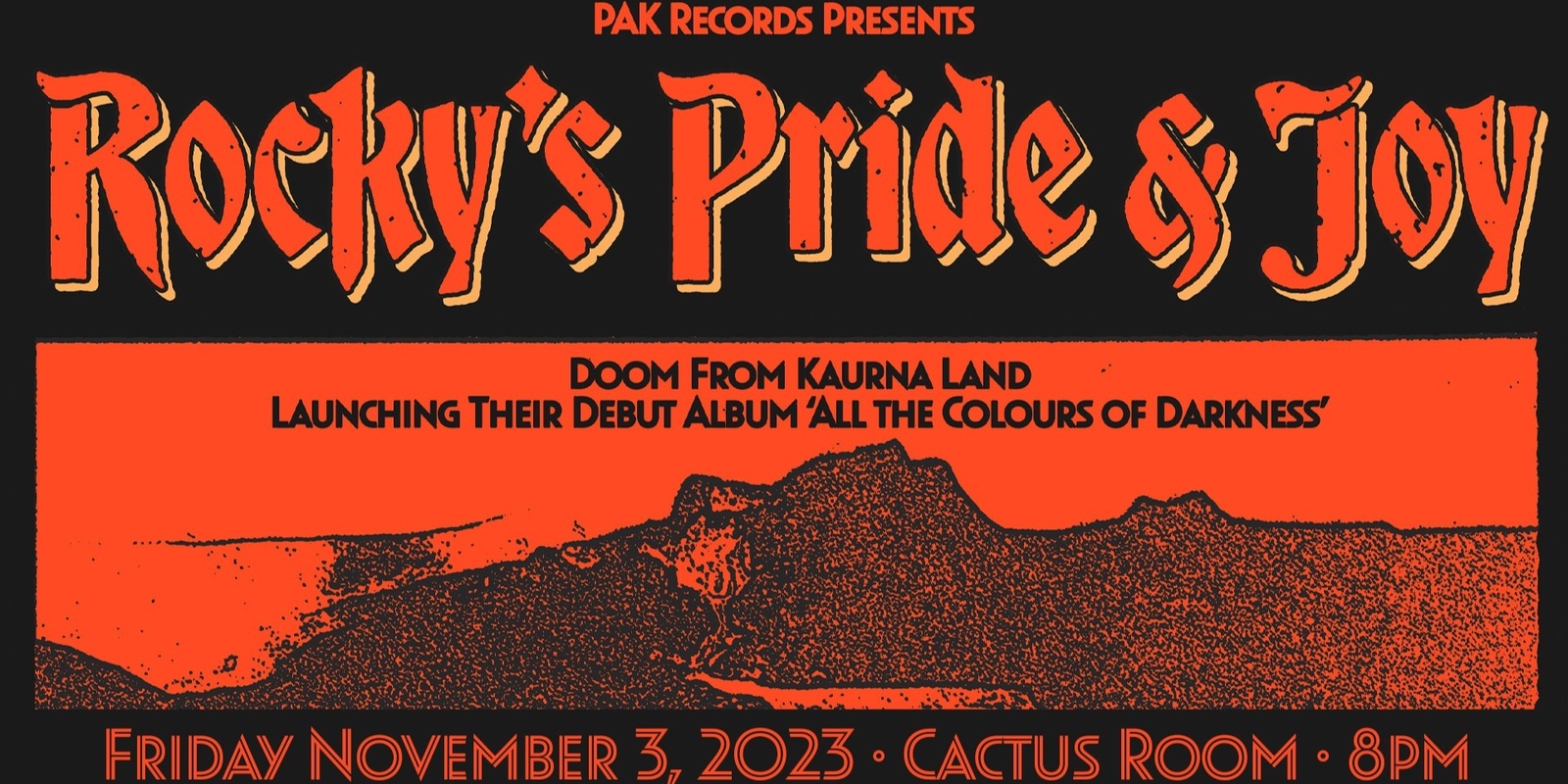 Banner image for Rocky's Pride & Joy | 'All The Colours Of Darkness' Album Show | Naarm