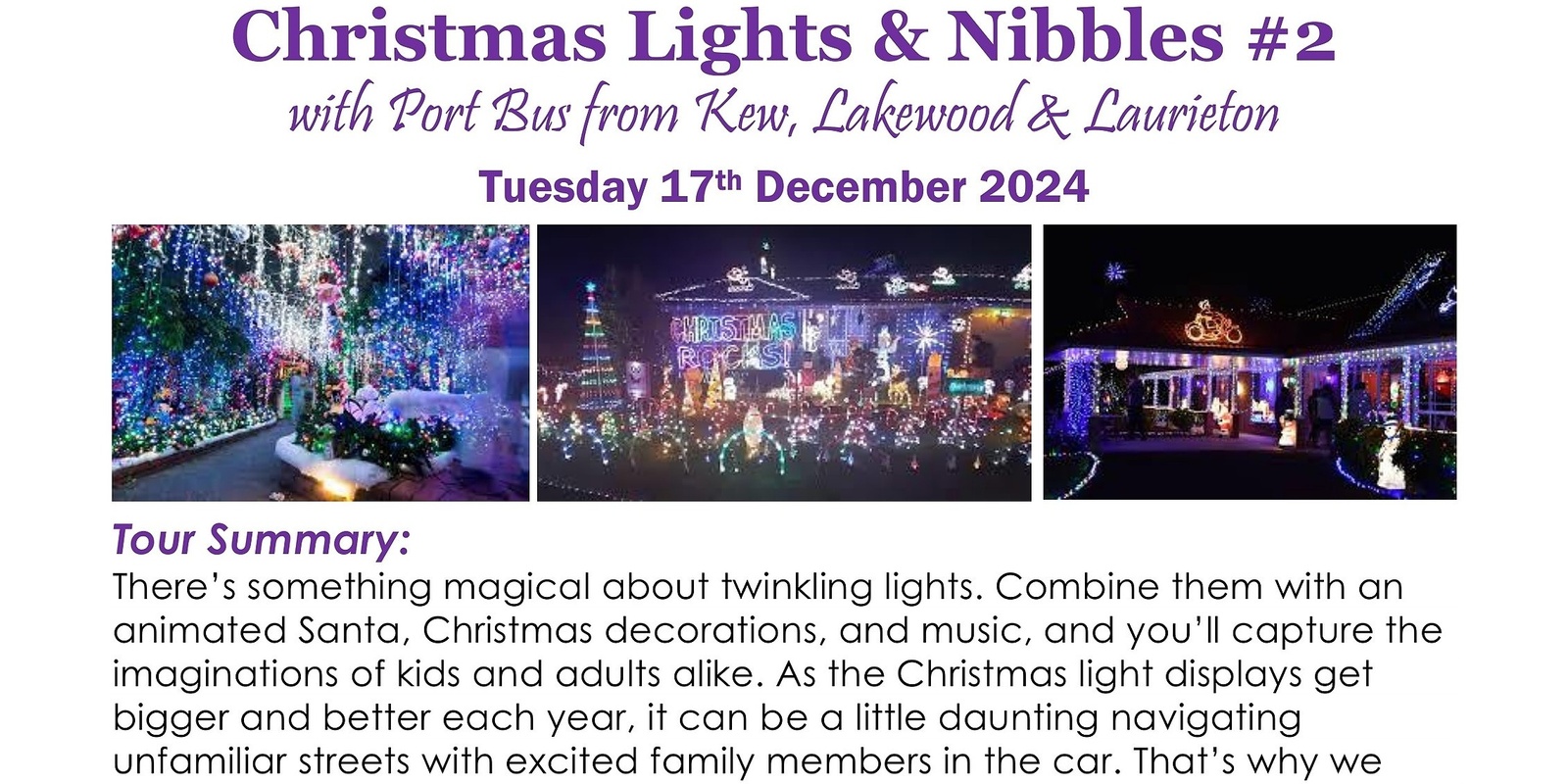 Banner image for Nibbles & Lights Tour #2