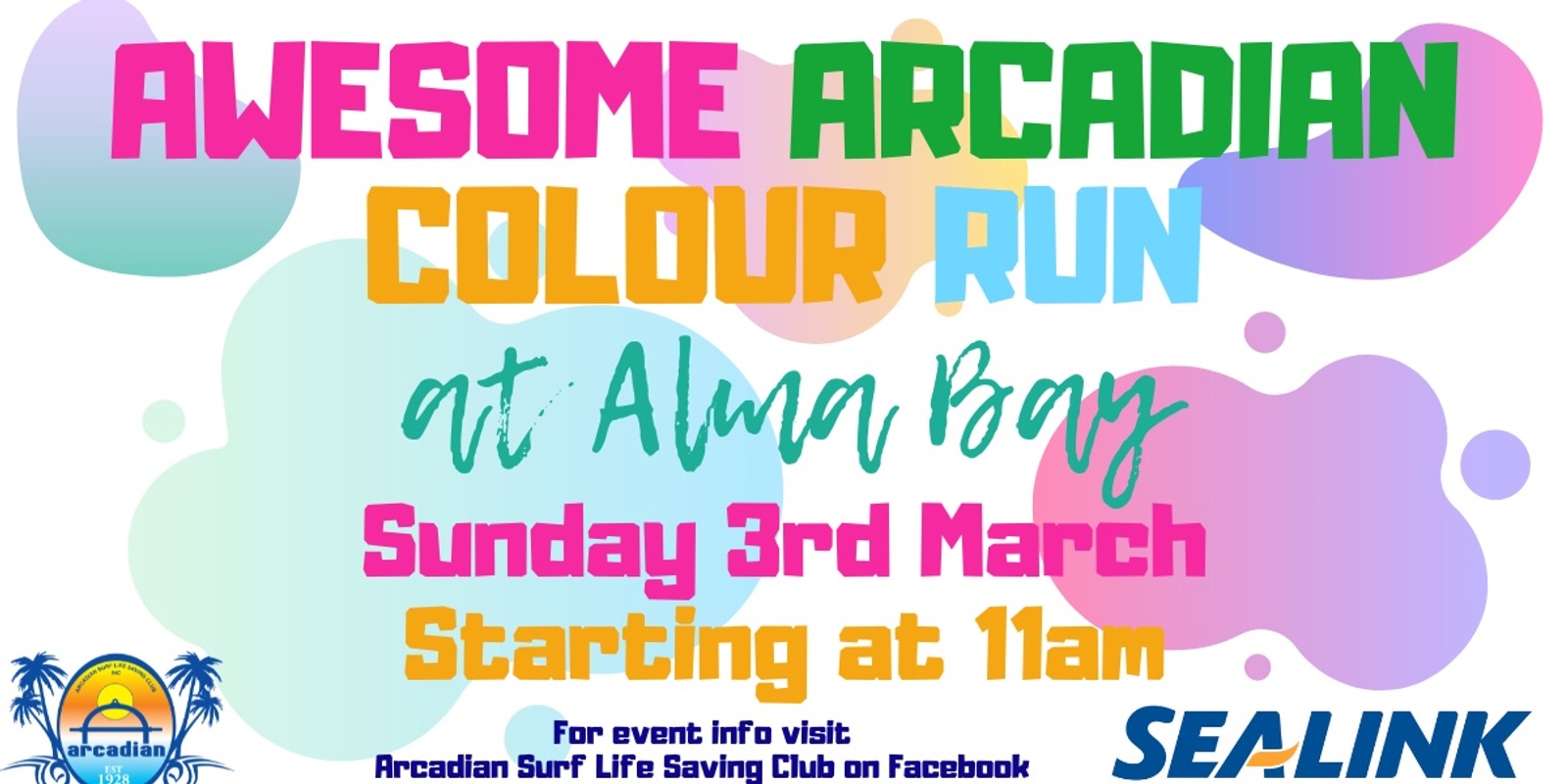 2025 Awesome Arcadian Colour Run at Alma Bay Humanitix