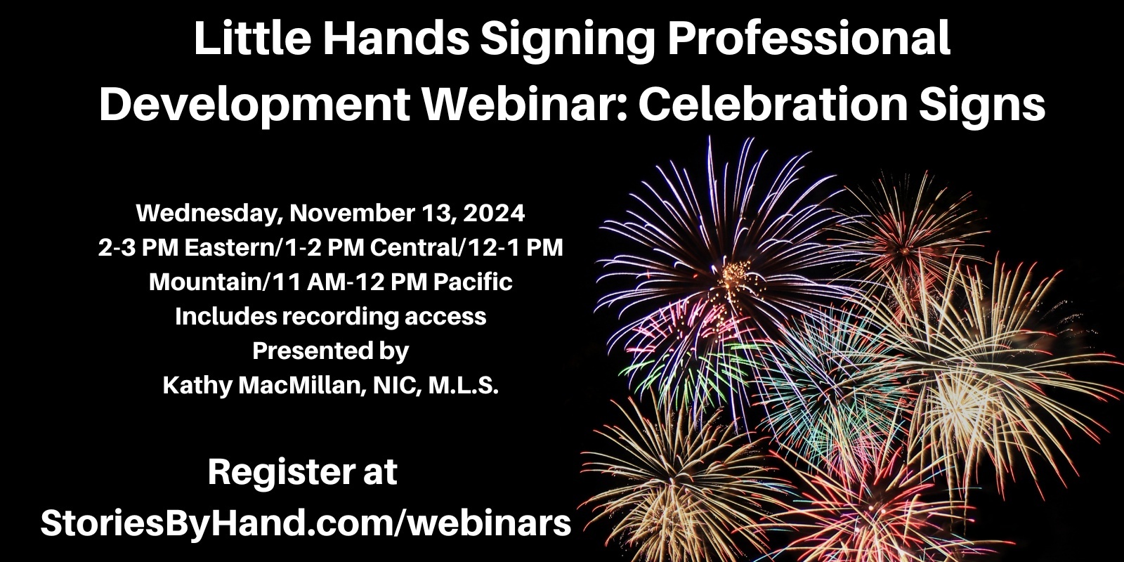 Banner image for Little Hands Signing Professional Development: Celebration Signs