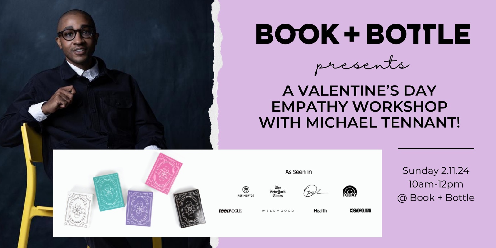 Banner image for Valentine's Day Conversation and Empathy Workshop for Friends and Lovers with Michael Tennant