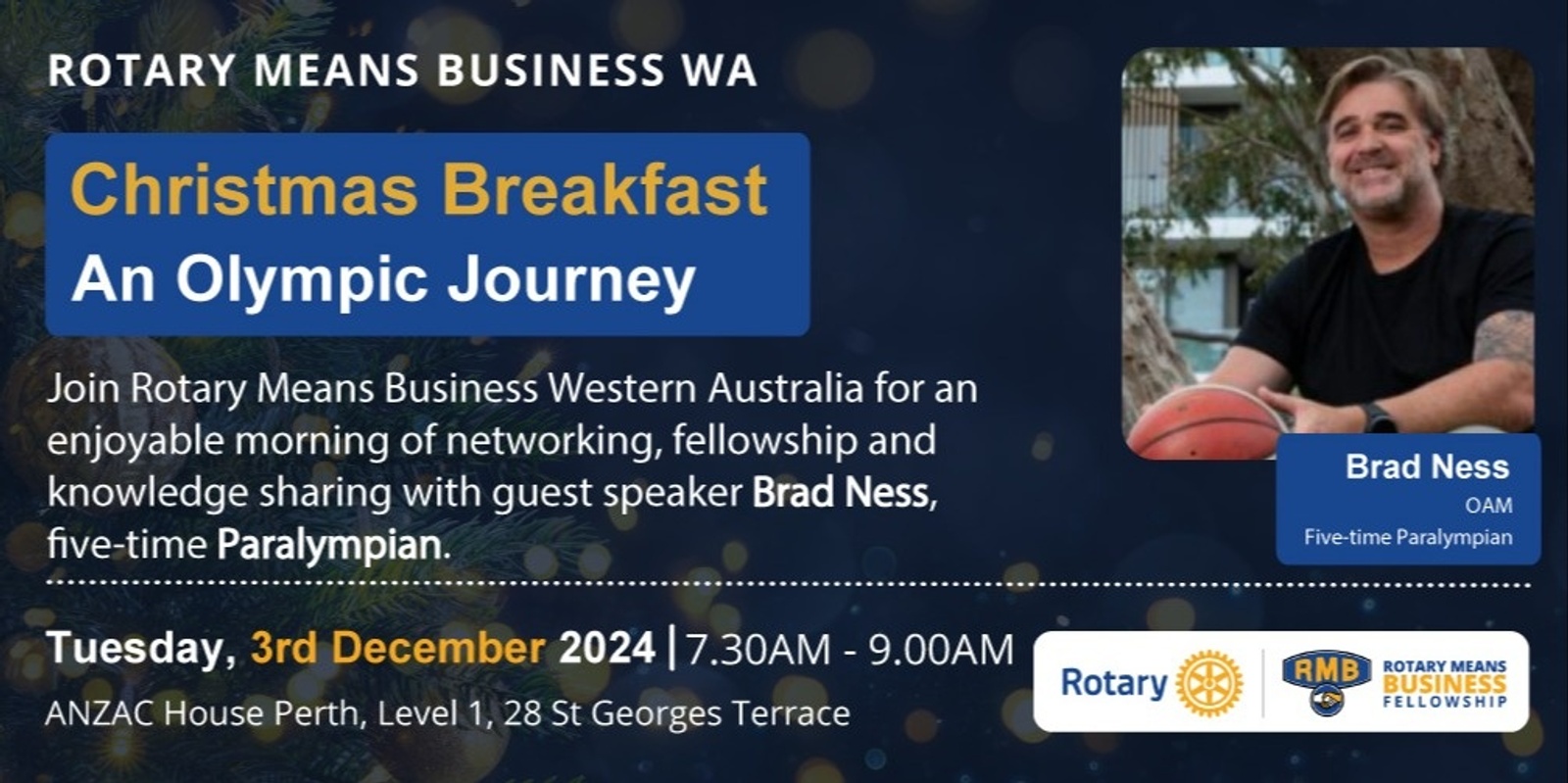 Banner image for Rotary Means Business Christmas Breakfast | Brad Ness | December 3, 2024