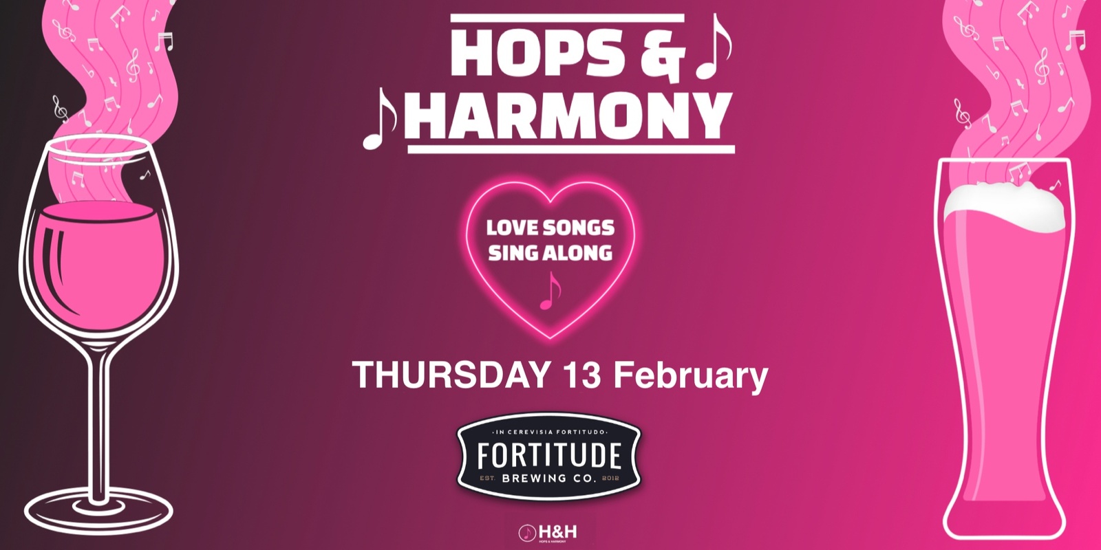 Banner image for Hops & Harmony presents Love Songs // Fortitude Brewing Co