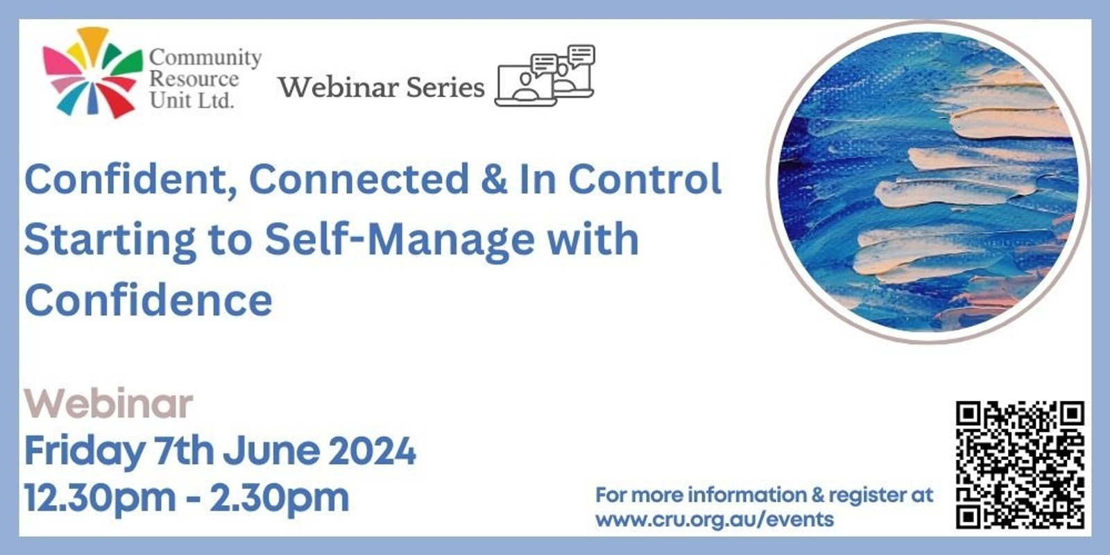 Banner image for Starting to Self-Manage with Confidence Webinar 