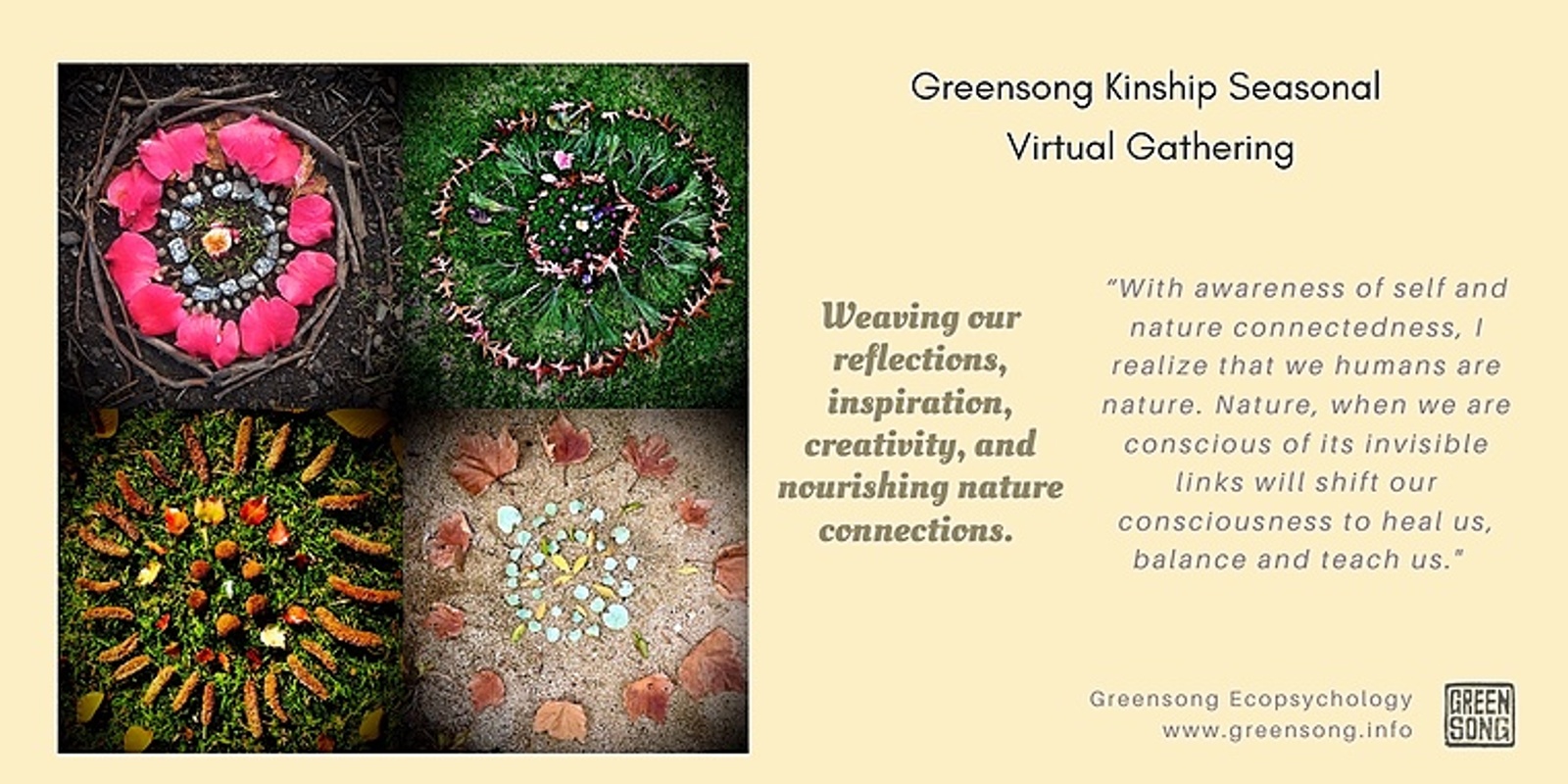 Banner image for Greensong Kinship Seasonal Virtual Gathering