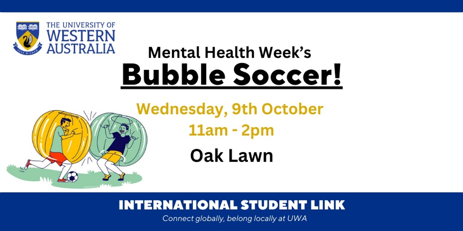 Banner image for International Student Link: Bubble Soccer!