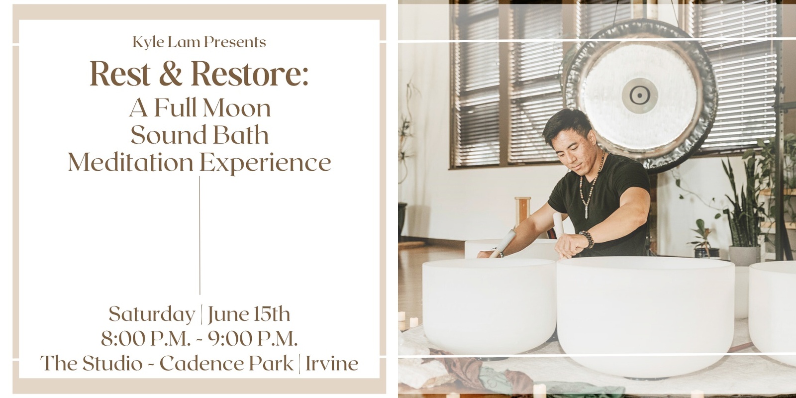 Banner image for Rest & Restore: A Sound Bath Meditation Experience + CBD (Irvine)