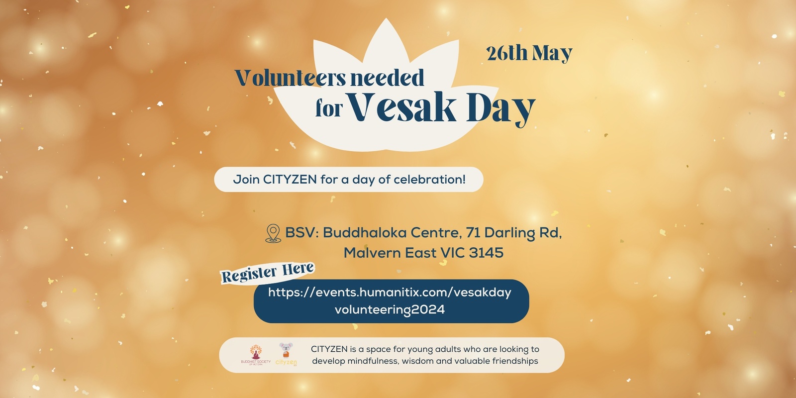Banner image for Vesak Day with Ajahn Brahm Volunteering