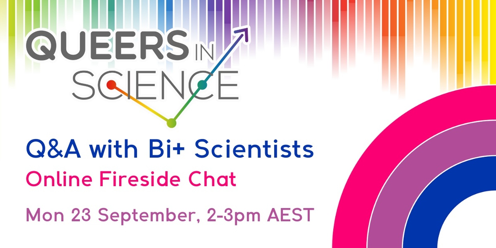 Banner image for QueersInScience Fireside Chat - Q&A with Bi+ Scientists