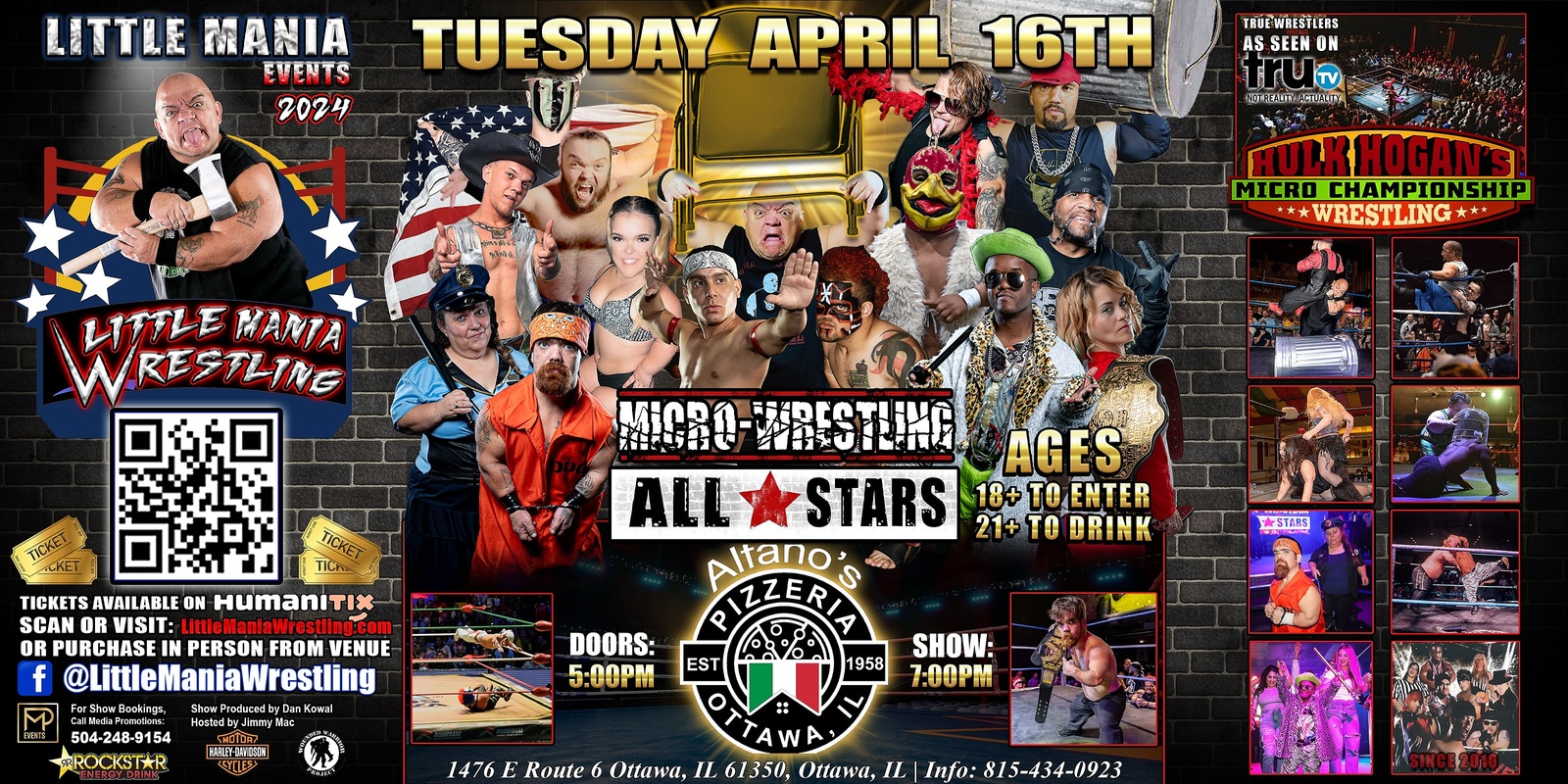 Banner image for Ottawa, IL -- Micro-Wrestling All * Stars: Little Mania Rips Through the Ring!