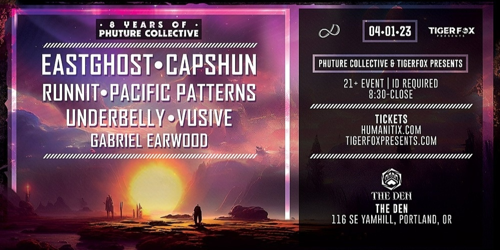 Banner image for 8 Years Of Phuture Collective • EASTGHOST • CAPSHUN • RUNNIT • PACIFIC PATTERNS + more