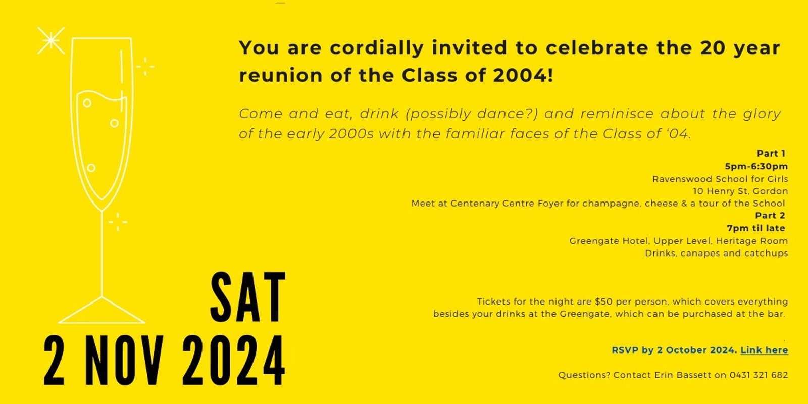 Banner image for Ravenswood Class of 2004 - 20 Year Reunion 